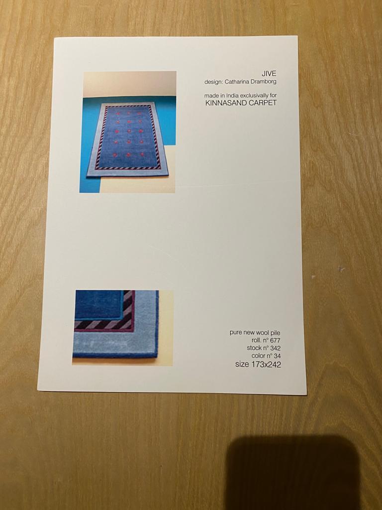 Modern Wool Rug by Catharina Dramborg for Kinnasand Carpet, 1990 For Sale 5