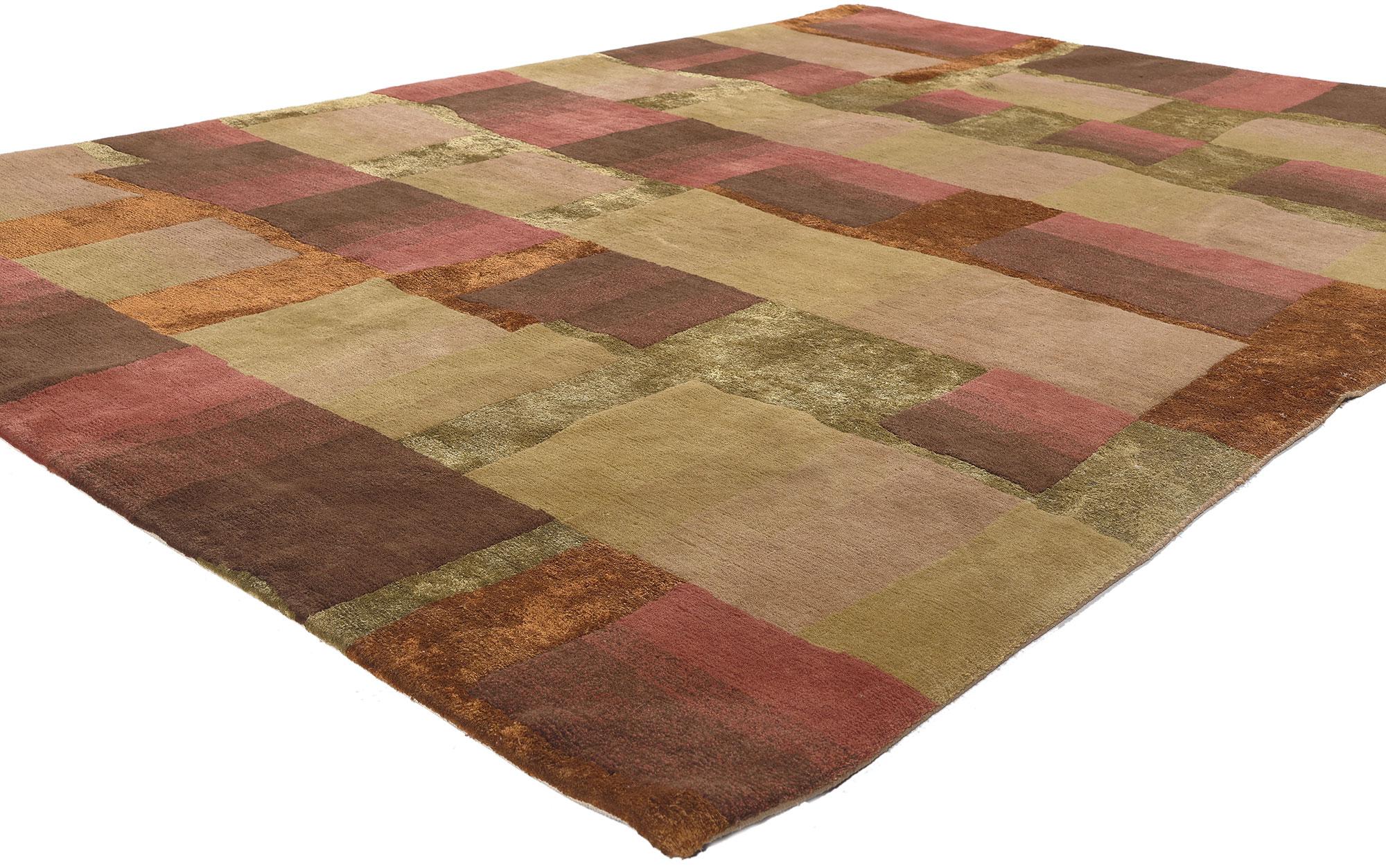 78532 Tibetan Wool & Silk Rug, 05'07 x 07'11.
Emanating a mosaic design with incredible detail and texture, this wool and silk Tibetan rug is a captivating vision of woven beauty. The cubist mirage and earthy colorway woven into this piece work