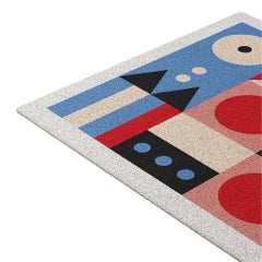 Modern Wool Square Shaped Patterned Design Rug for Kids Room