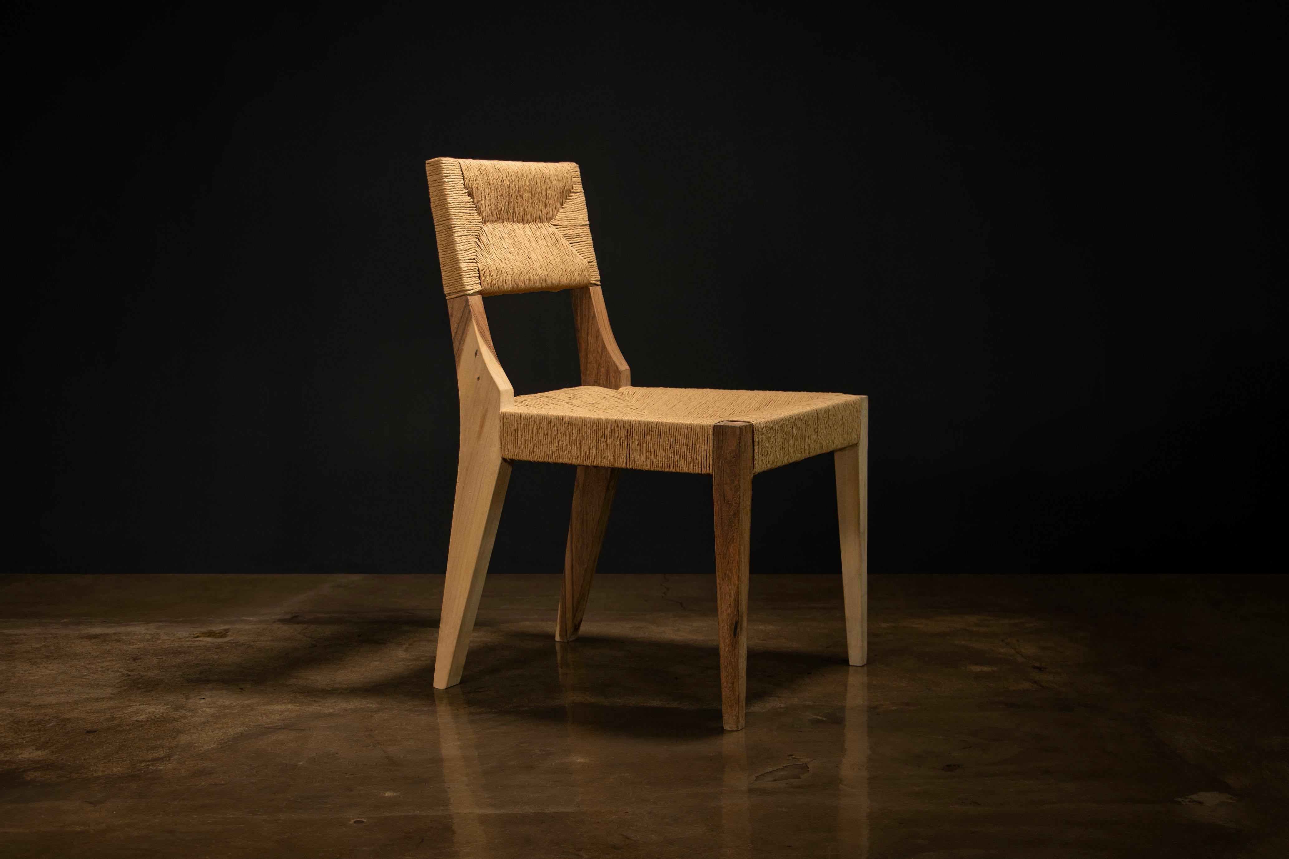 Bruno Intreccio Modern Woven Dining Chair in Solid Wood by Costantini, in Stock 

The Bruno Intreccio balances a modern frame against a natural hand-woven seat and back.  The ergonomics of the Bruno makes it one of Costantini's most specified