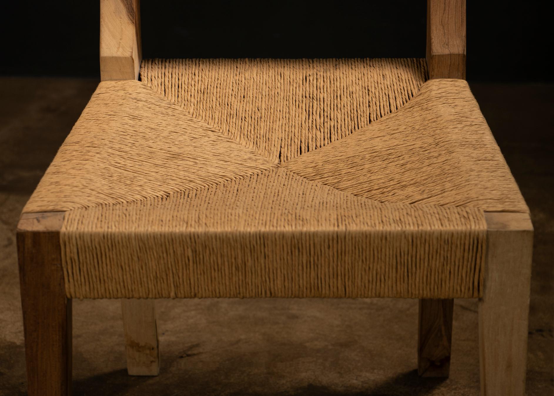 Modern Woven Dining Chair in Solid Wood by Costantini, Bruno Intreccio, In Stock For Sale 1