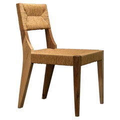 Modern Woven Dining Chair in Solid Wood by Costantini, Bruno Intreccio, In Stock