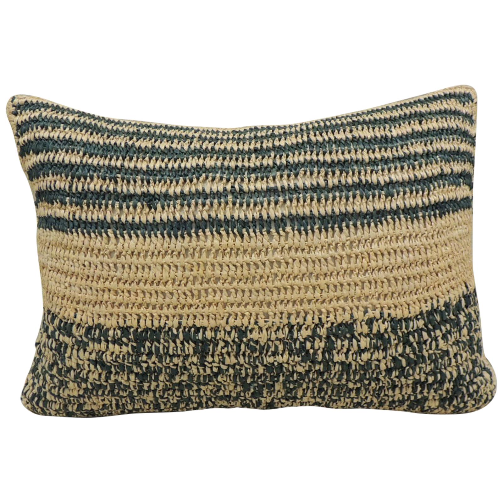 Vintage Japanese Green Obi Decorative Lumbar Pillow at 1stDibs