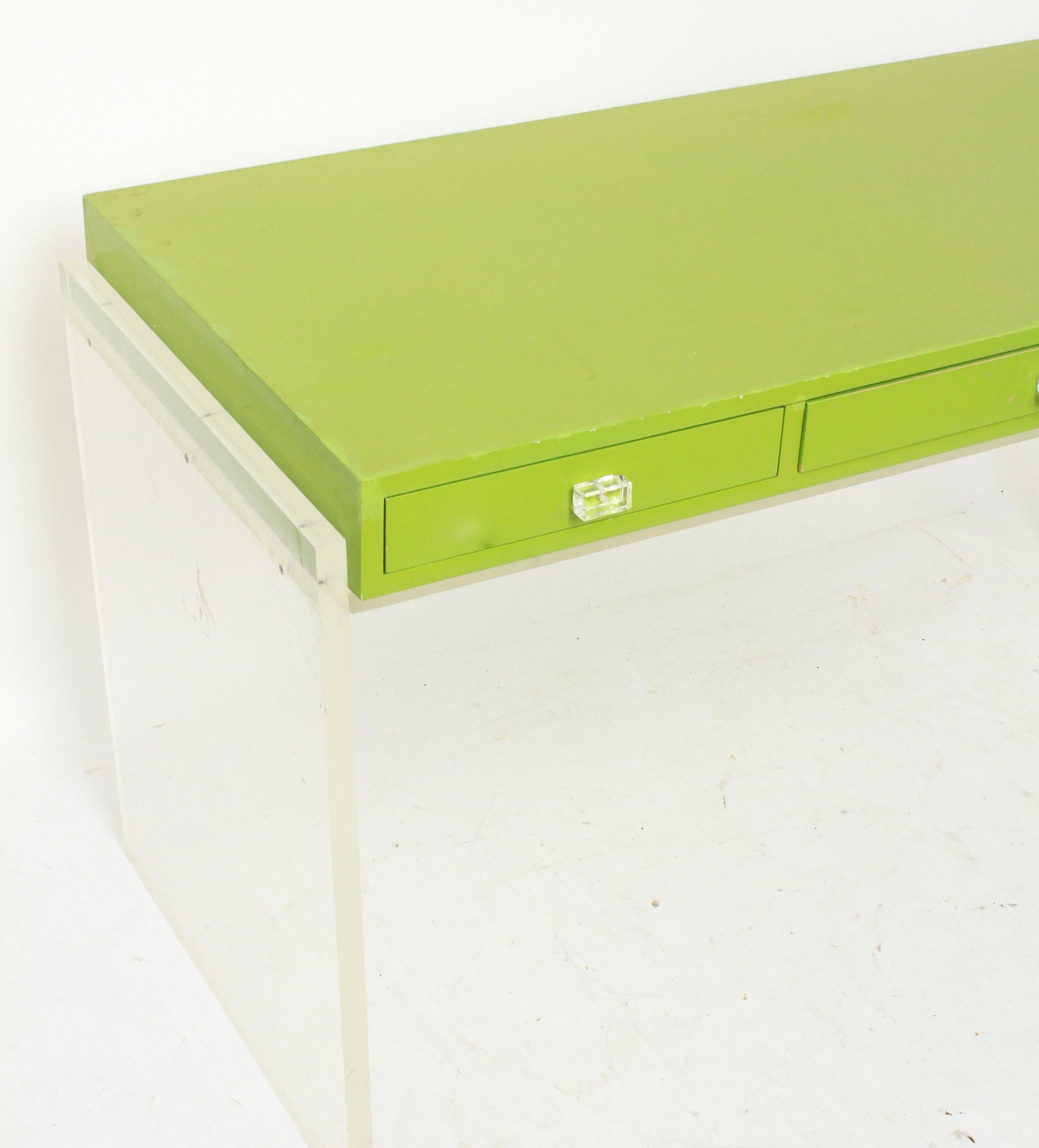 green lacquer desk