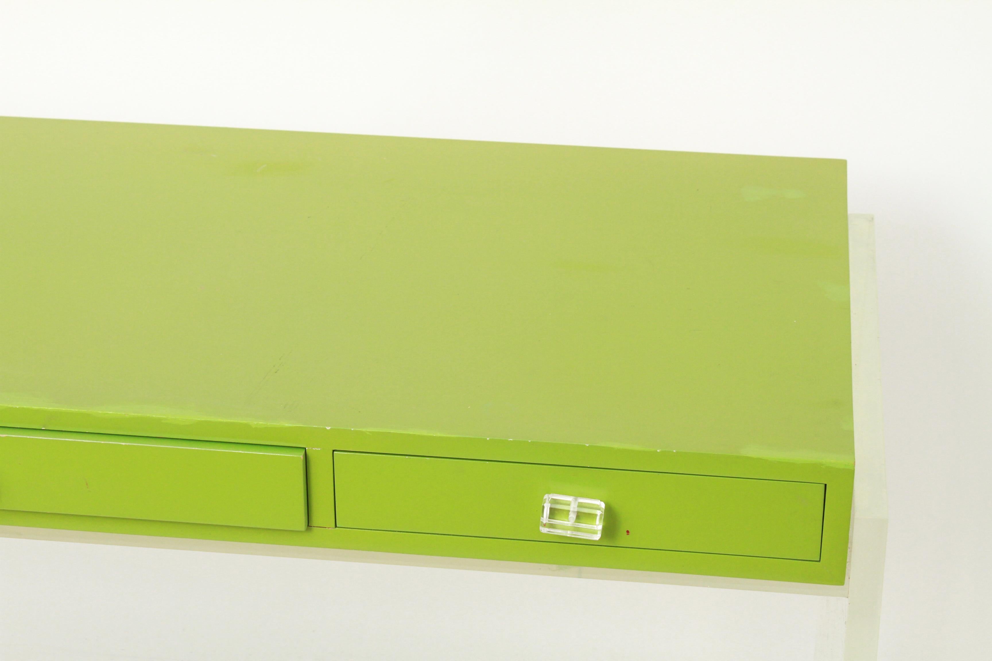 lime green desk