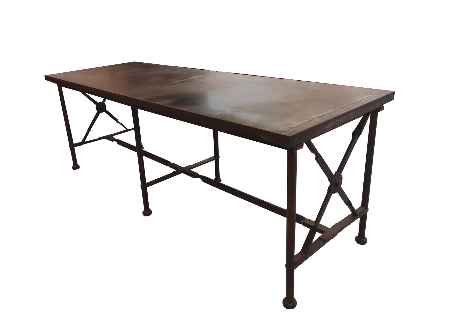 Modern Cast Iron Large Table, Italy 1980s In Good Condition In Naples, IT