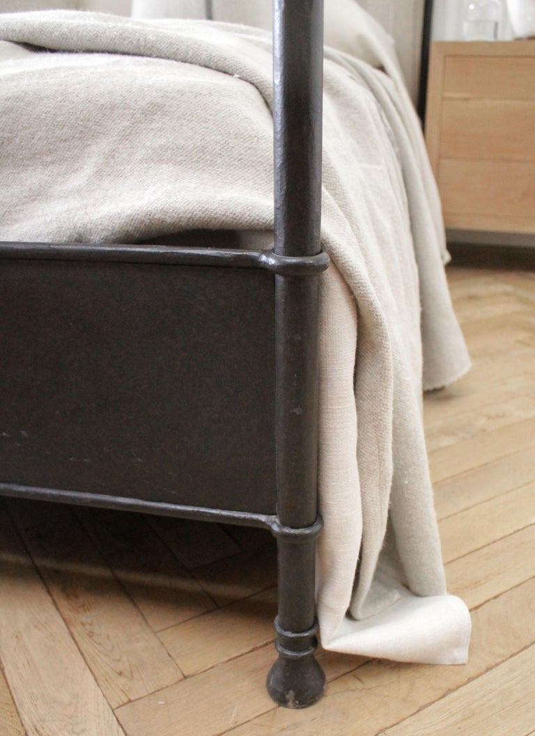 Modern Wrought Iron Solid Queen Size Canopy Bed at 1stDibs wrought