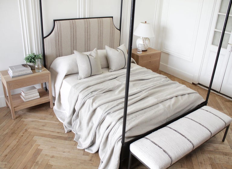 Modern Wrought Iron Solid Queen Size Canopy Bed at 1stDibs wrought