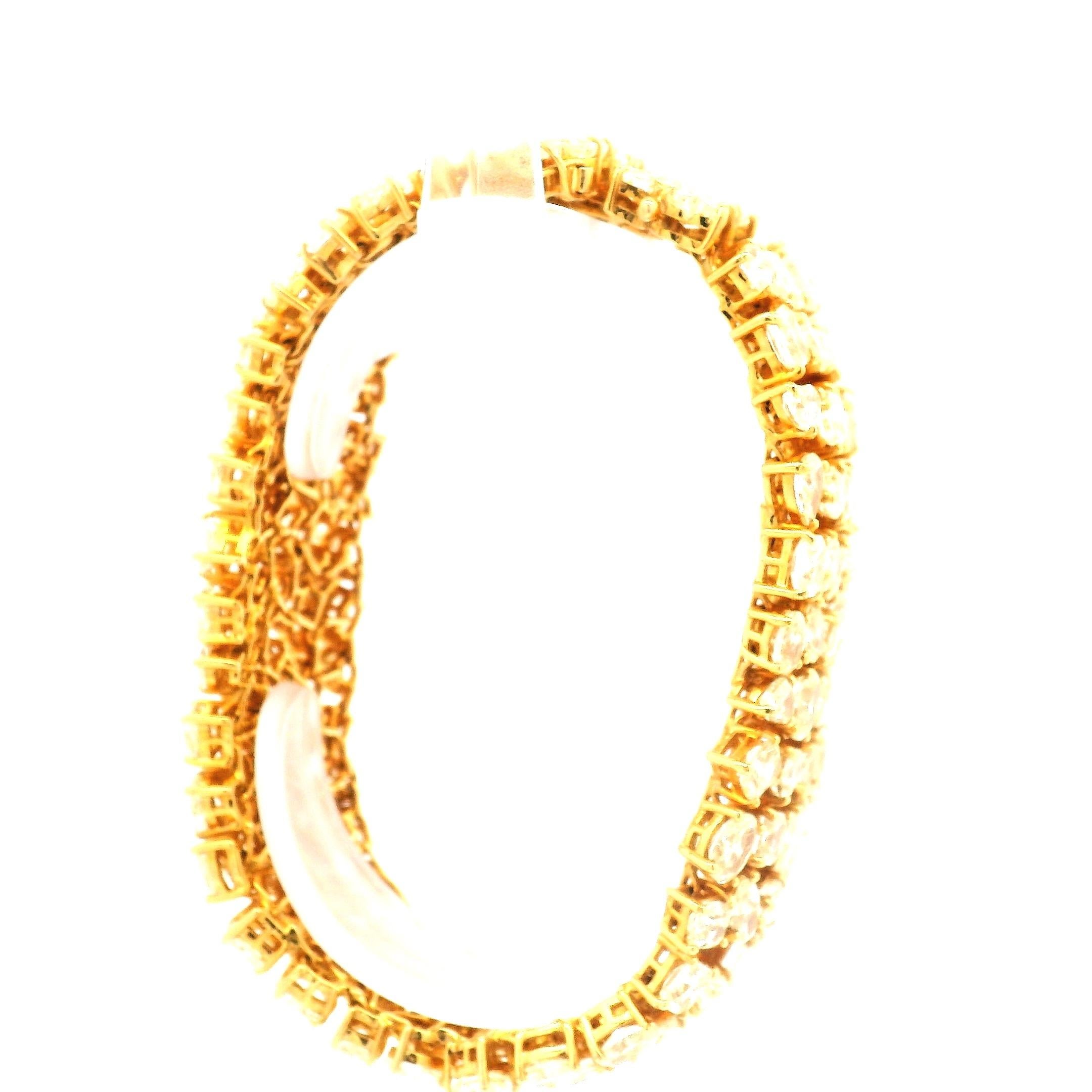 Pulsera moderna en mosaico de diamantes amarillos en venta 6