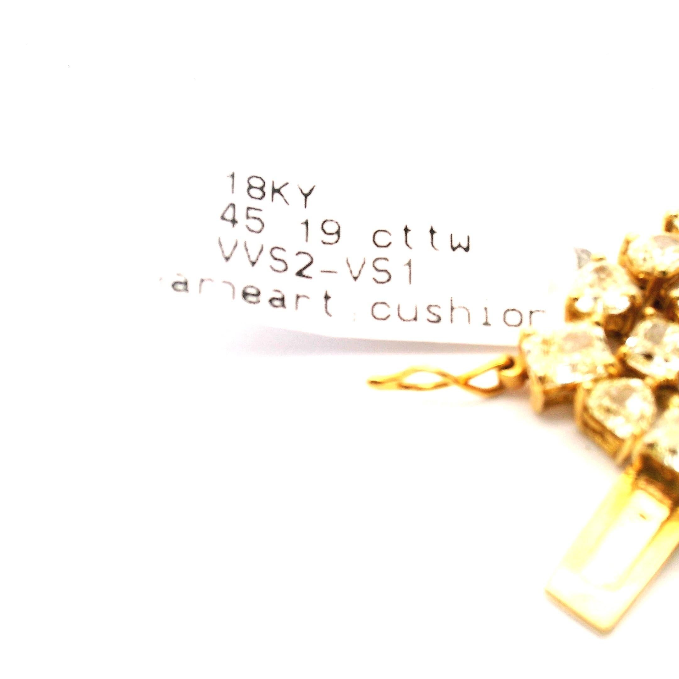 Pulsera moderna en mosaico de diamantes amarillos en venta 16