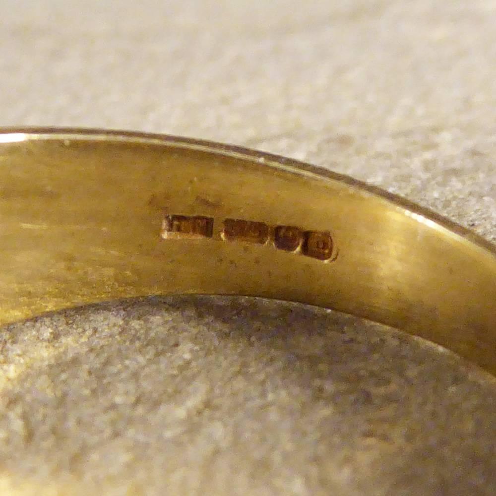 Modern Yellow Diamond Ring in 9 Carat Gold 2