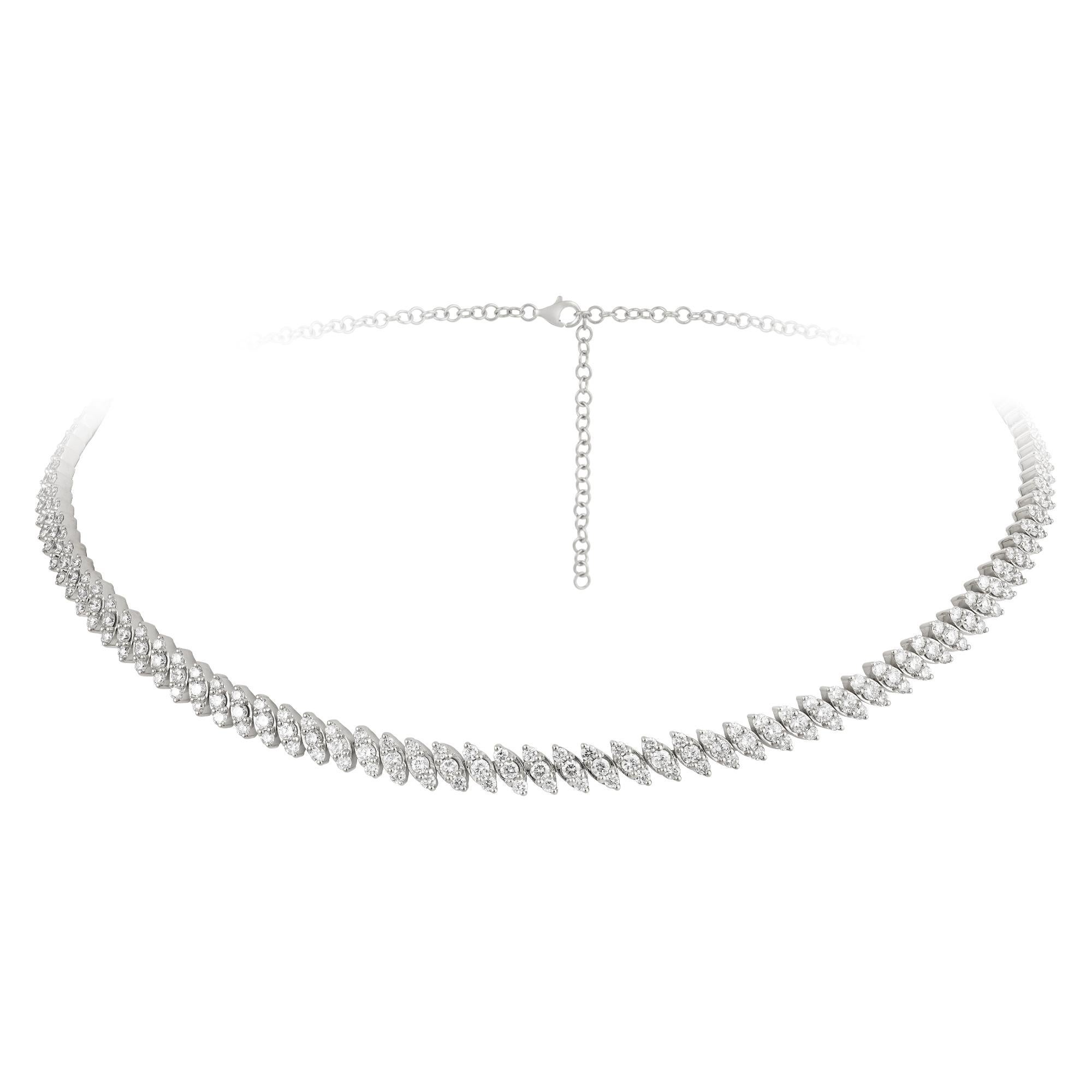 COLLANA Oro giallo 18 carati Diamante 4,87 carati/261 pezzi     