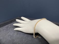 Modern Yellow Gold 2 Carat Natural Round Brilliant Diamond H Vs Tennis Bracelet