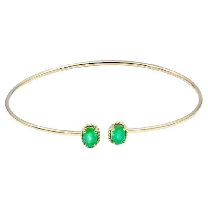 Modern Yellow Gold Emerald Bracelet  For Her For Sale
