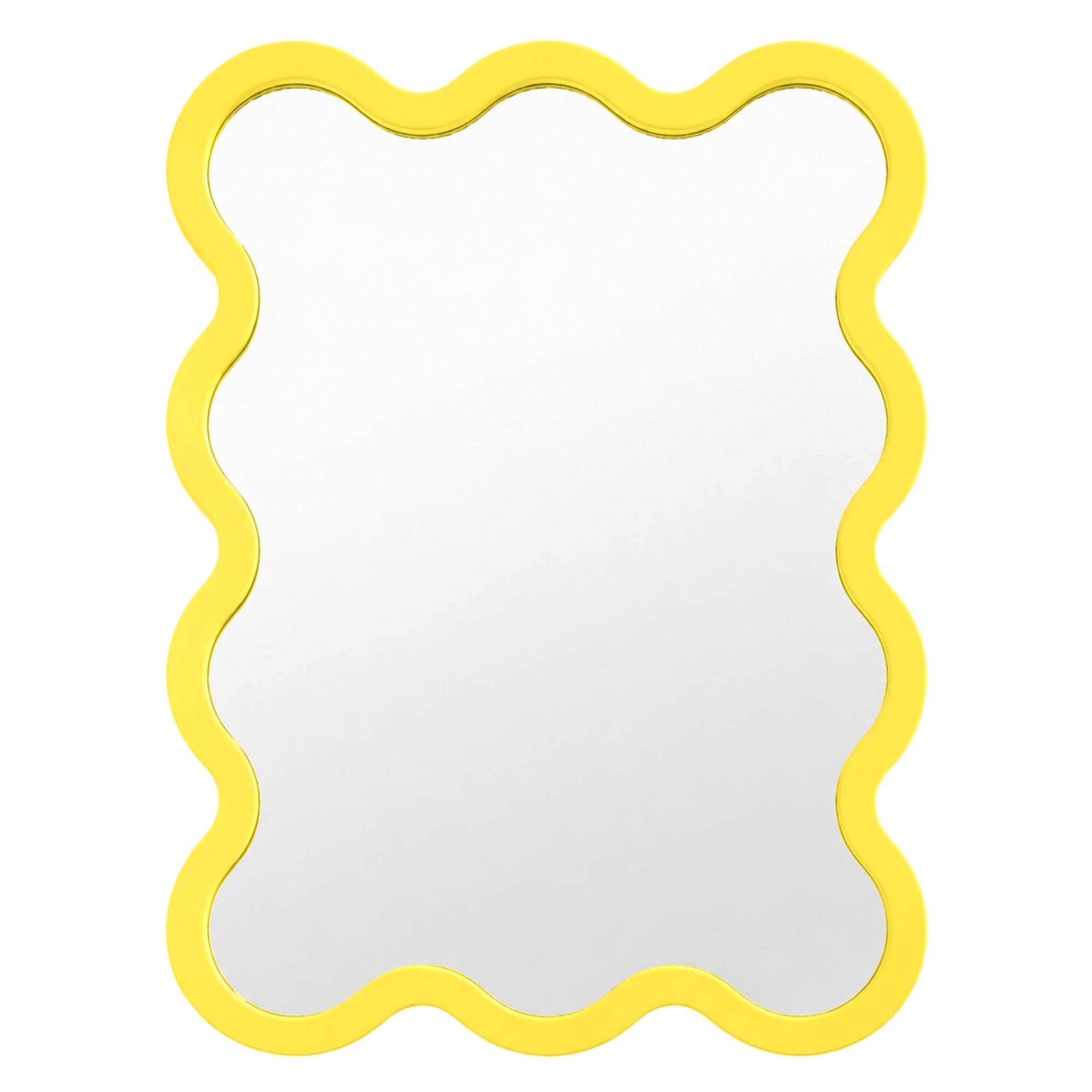 Medium Contemporary Sculptural Wavy Wall Mirror – Hvyli 10 by oitoproducts