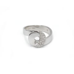 Modern Yin-Yang Diamond Ring by Dinh Van in White Gold