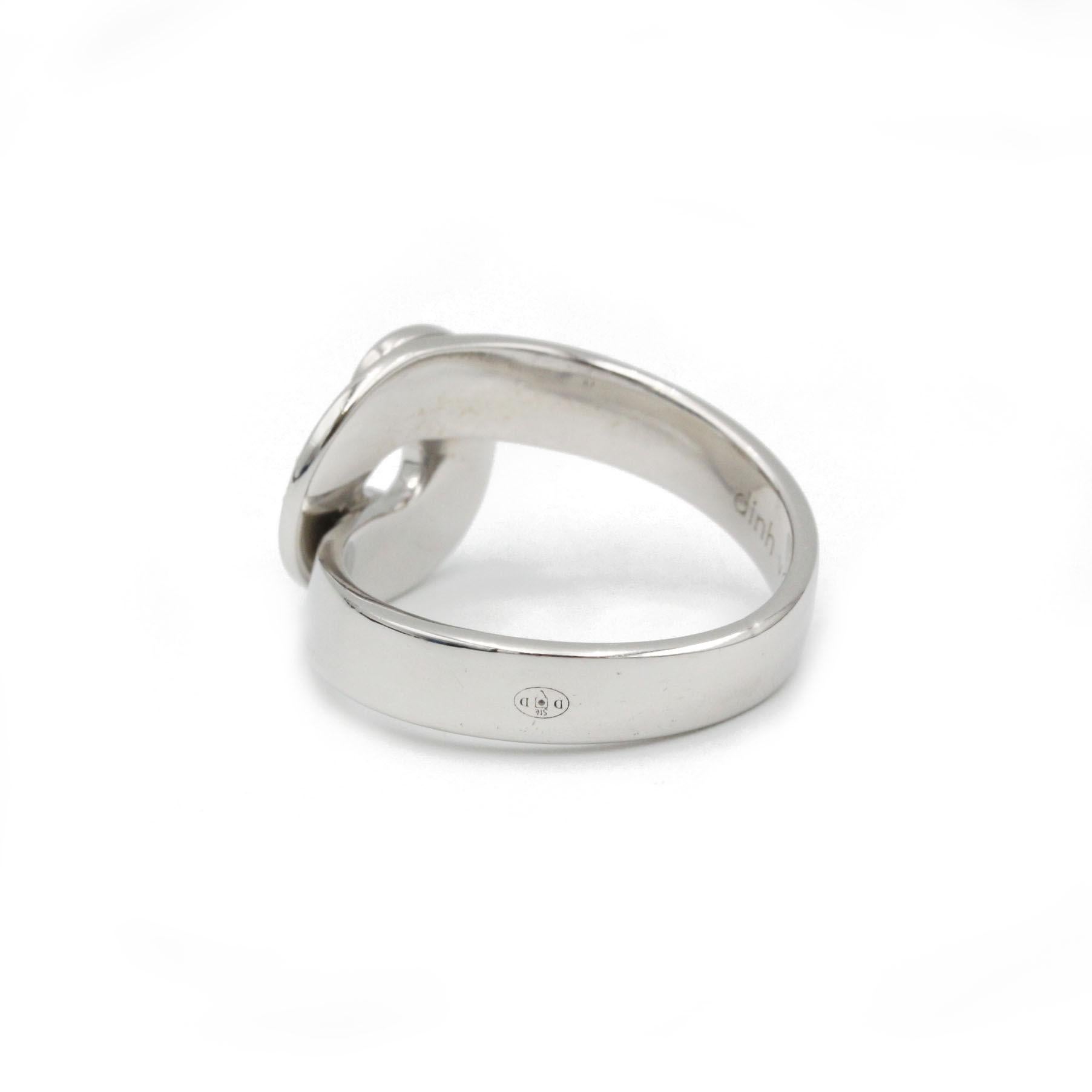 Moderner Yin- Yang Diamantring von Dinh Van aus Weißgold Damen im Angebot