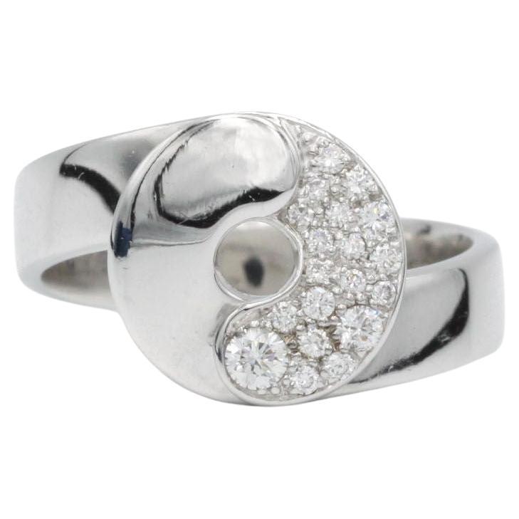 Modern Yin-Yang Diamond Ring by Dinh Van in White Gold