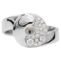 Modern Yin-Yang Diamond Ring by Dinh Van in White Gold