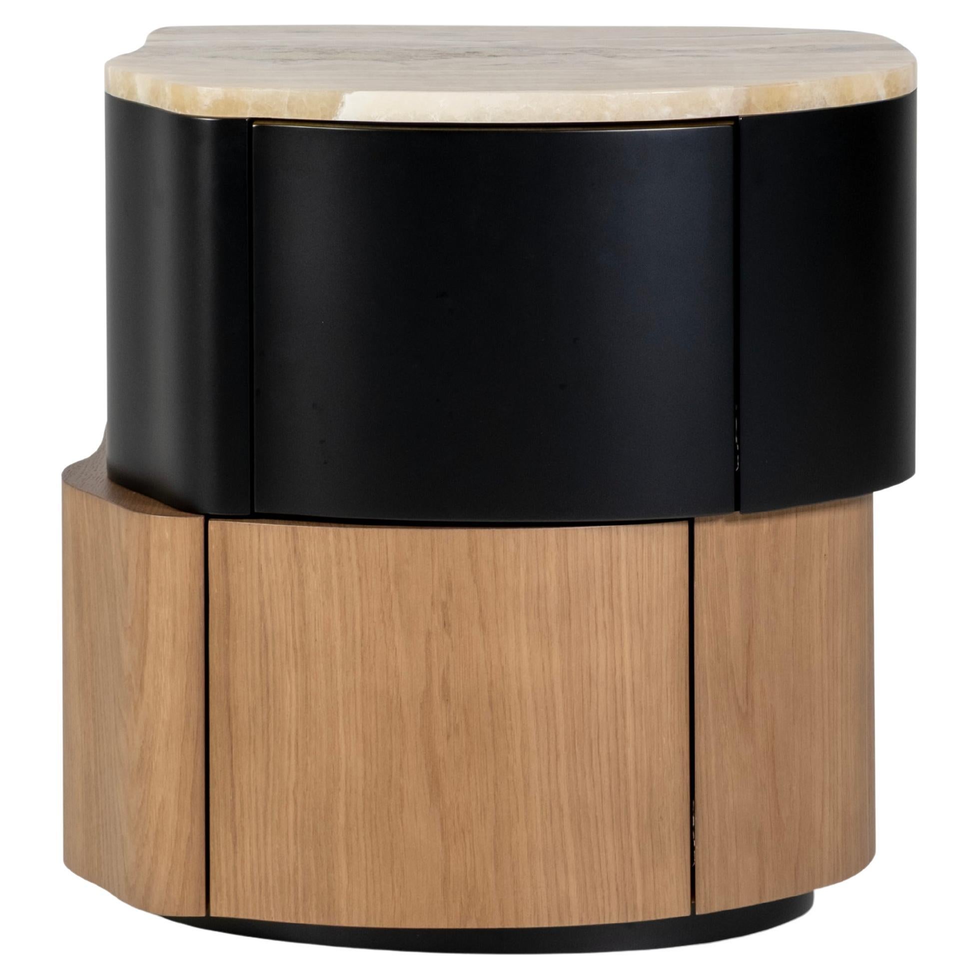 Table de chevet moderne Zambujeiro, SET/2, Miel Onyx, Handmade Portugal Greenapple