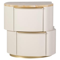 Mesilla de noche moderna Zambujeiro, SET/2, Miel Onyx, Hecho a mano Portugal Greenapple