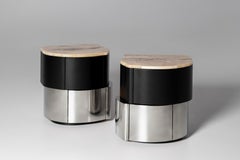 Moderner Zambujeiro Edelstahl Nachttisch, Set/2, handgefertigt von Greenapple