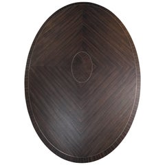 Modern Zebrano Veneered Oval Eight Seater Dining Table 2017