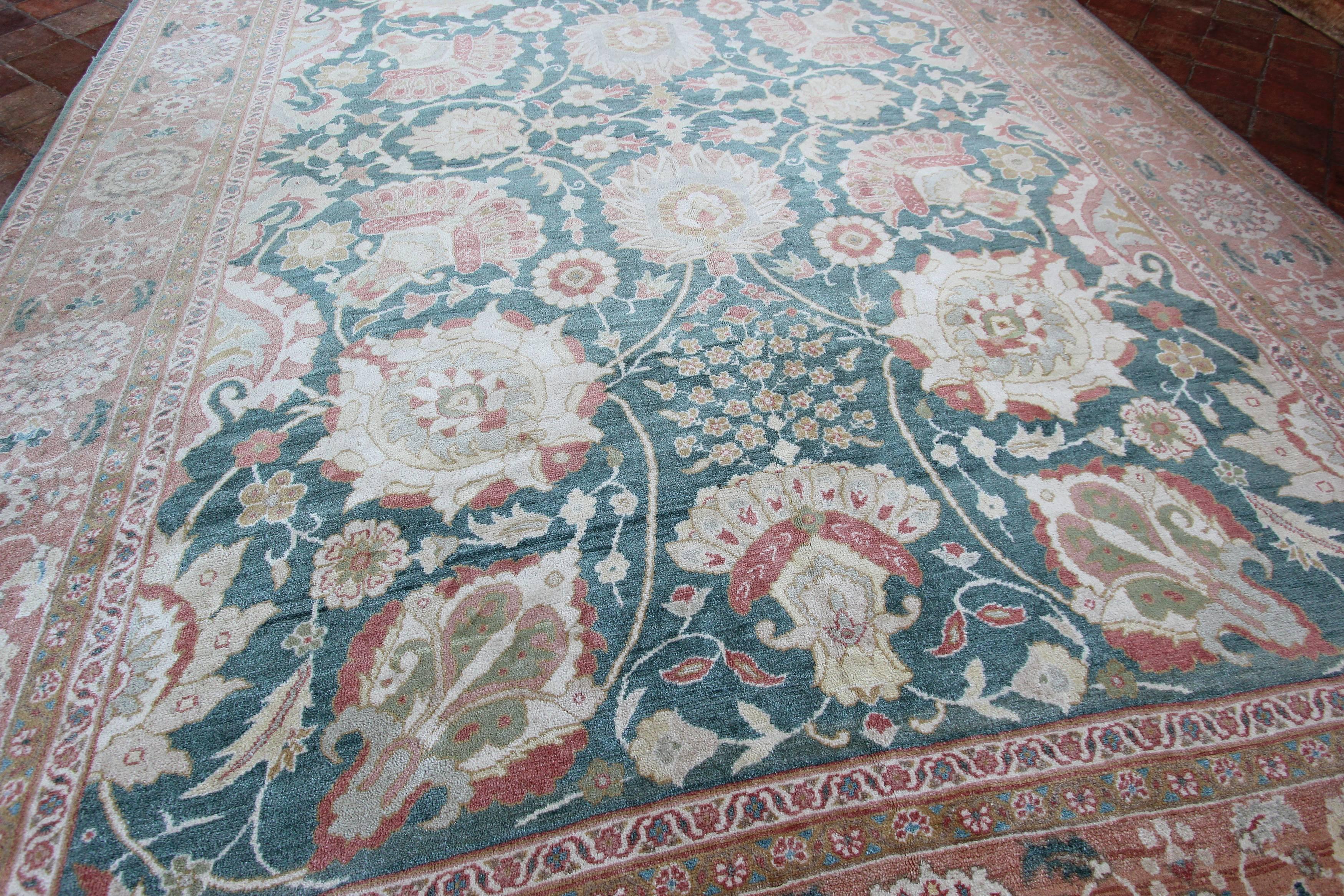 Hand-Woven Modern Ziegler Carpet For Sale