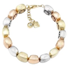 Modern Zirconia White Yellow Rose Gold Bracelet  for Her