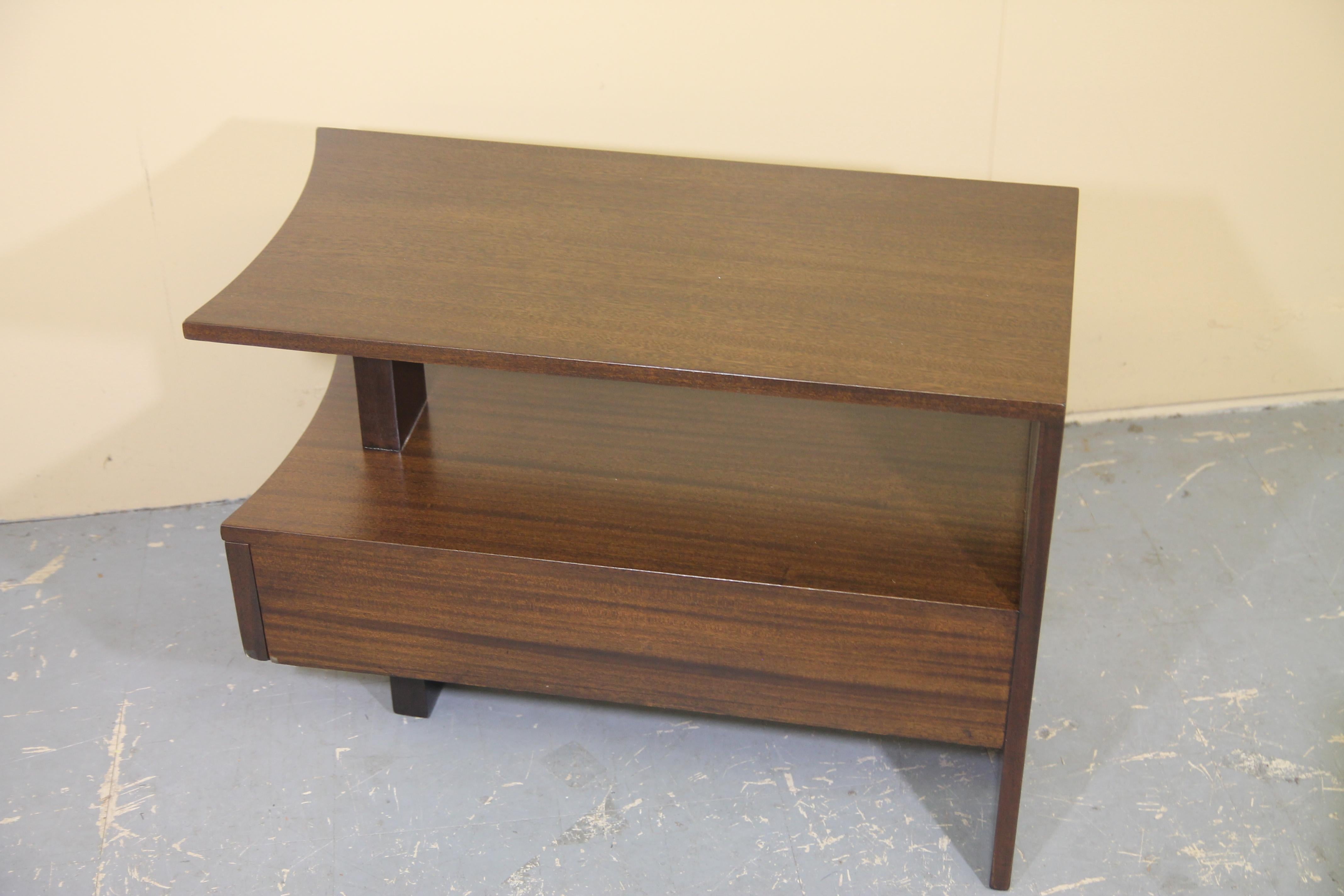 American Modernage African Mahogany Side Tables