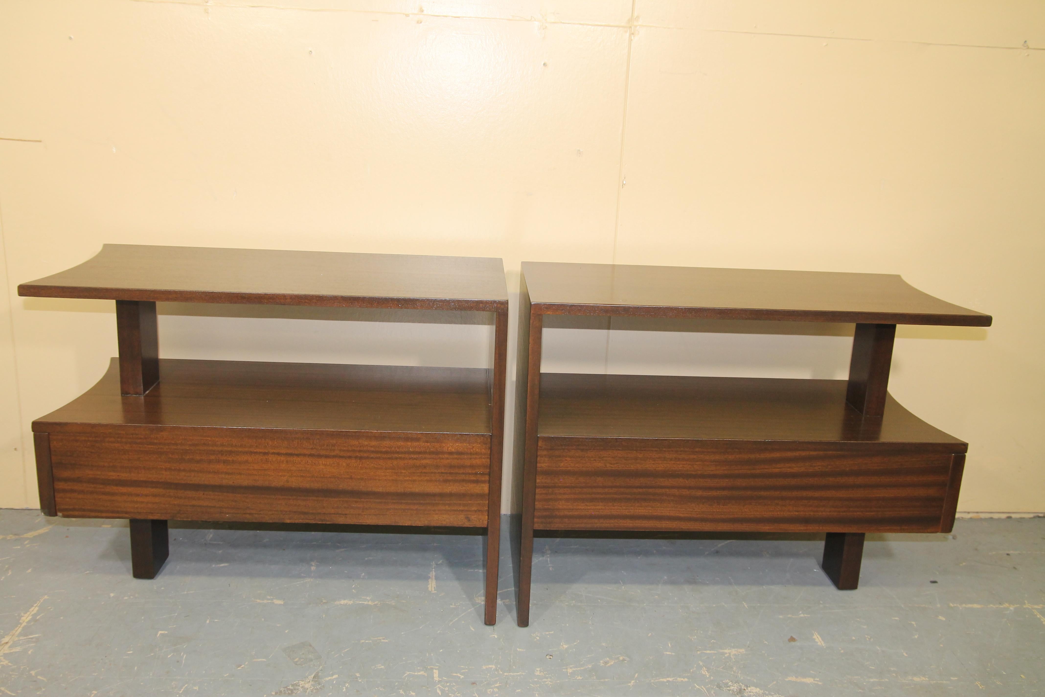 Modernage African Mahogany Side Tables 2