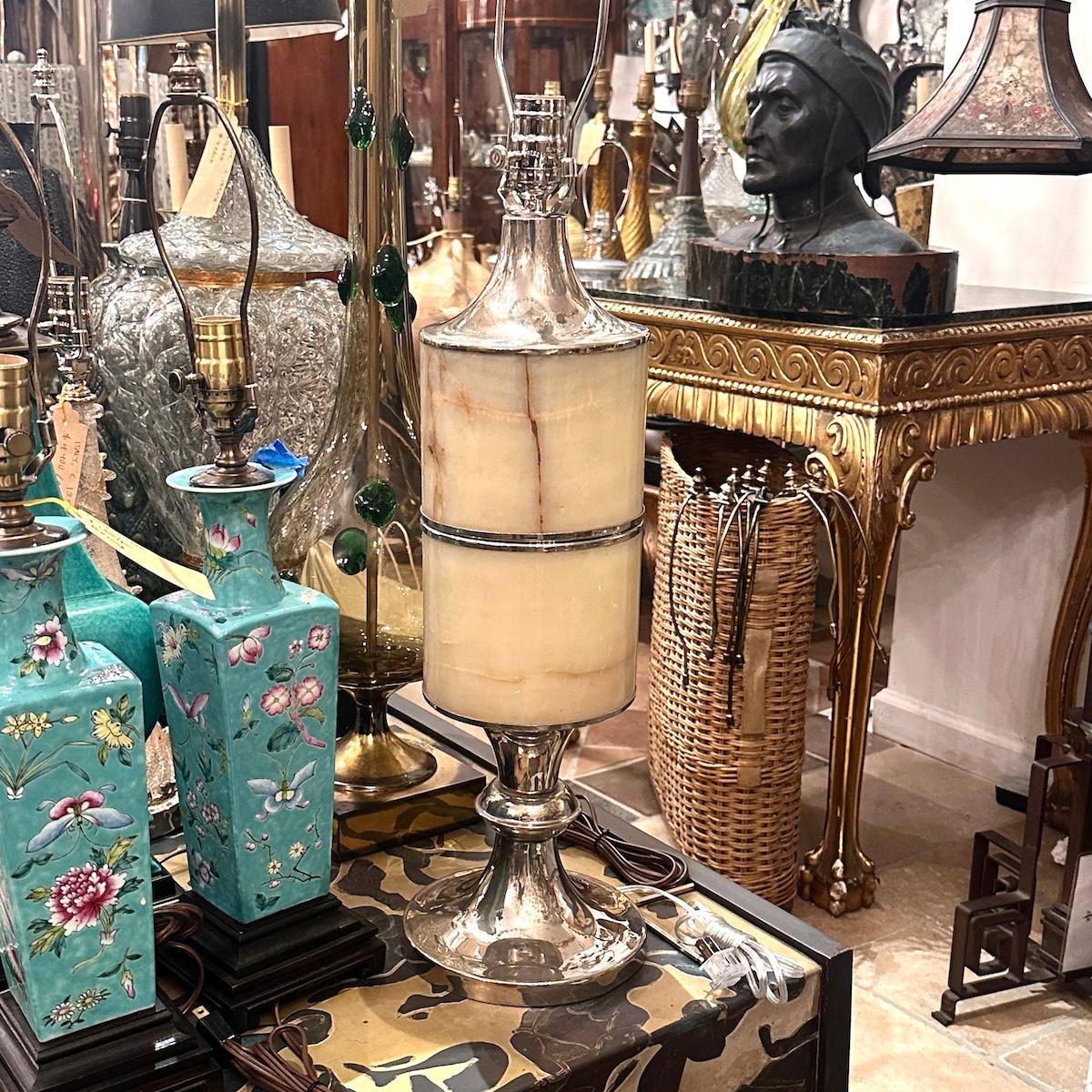 Fin du 20e siècle Lampe moderne en albâtre en vente