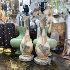 Moderne Alabaster Mosaic Table Lamps
