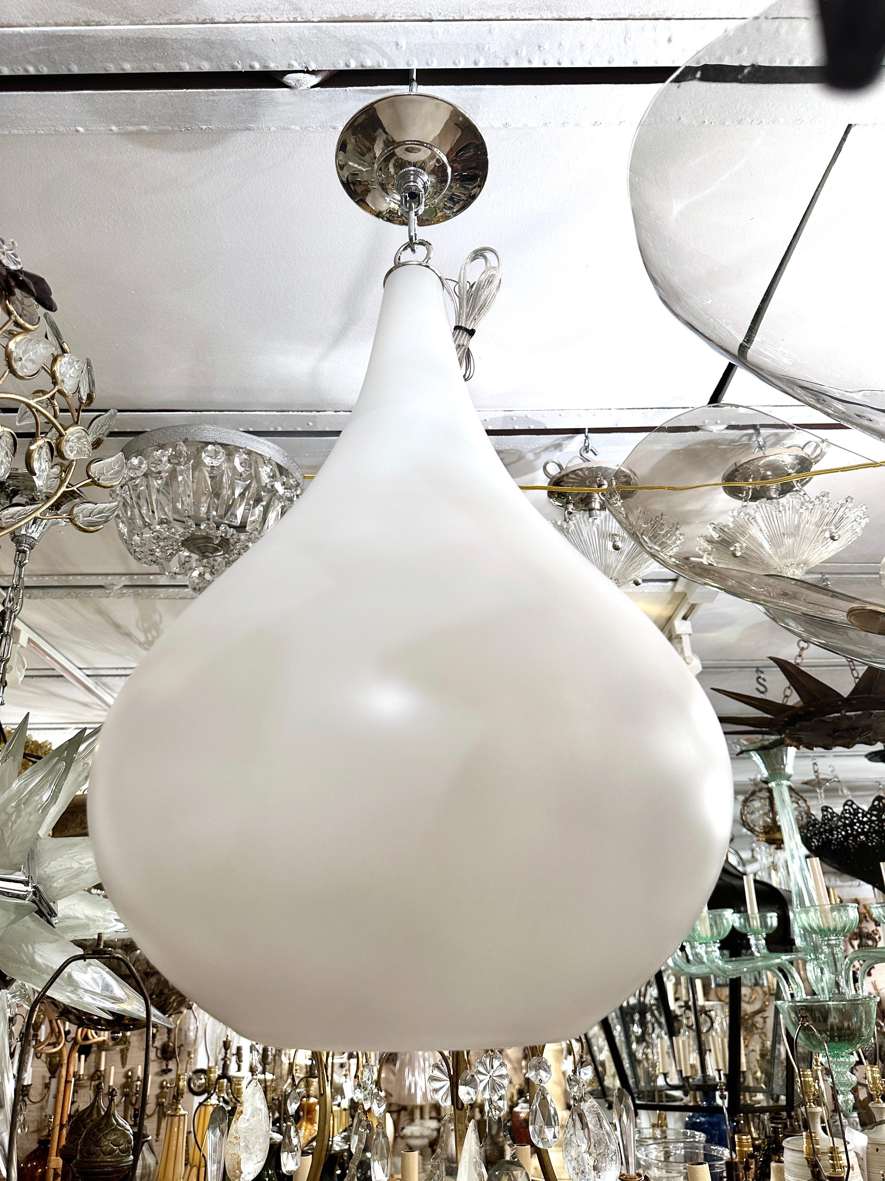 A Set of Moderne Blown Glass Light Fixtures, Sold Individually In Good Condition For Sale In New York, NY