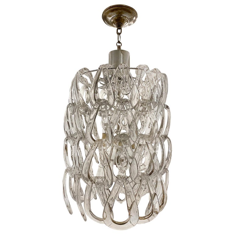 Moderne Blown Glass Murano Light Fixture For Sale at 1stDibs