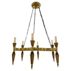 Vintage Moderne Star Shaped French Chandelier