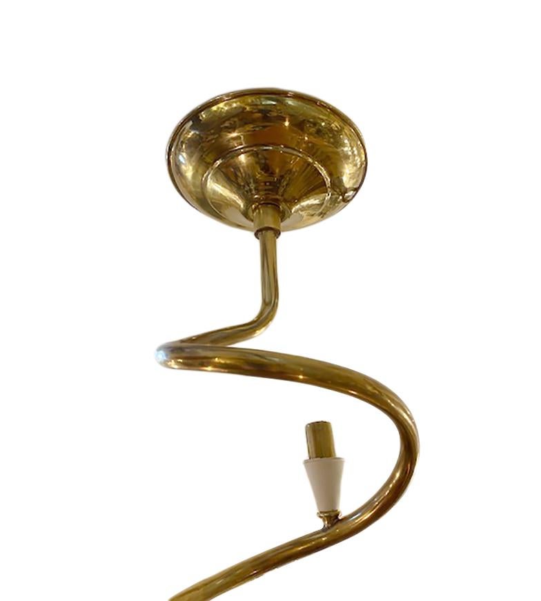 Moderne Bronze Spiral Chandelier In Good Condition For Sale In New York, NY