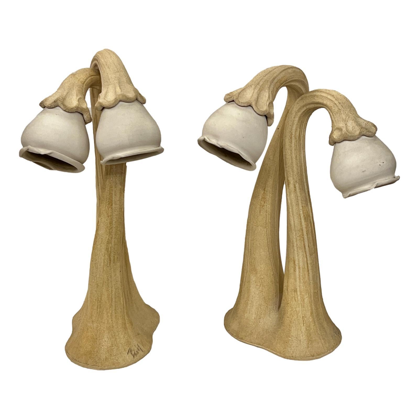 Italian Moderne Flower Shaped Lamps For Sale