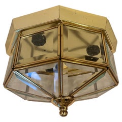 Vintage Moderne Flush Mounted Light Fixture 