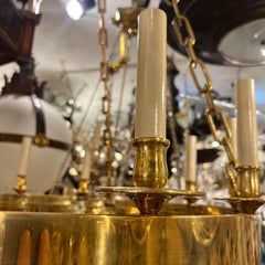 Moderne Gilt Bronze Chandelier