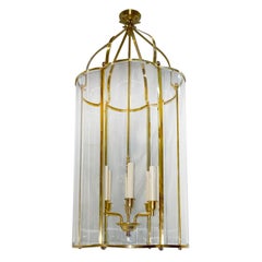 Moderne moderne Laterne aus vergoldeter Bronze