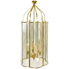 Vintage Moderne Gilt Bronze Lantern