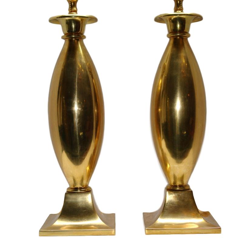 Moderne Gilt Bronze Table Lamps