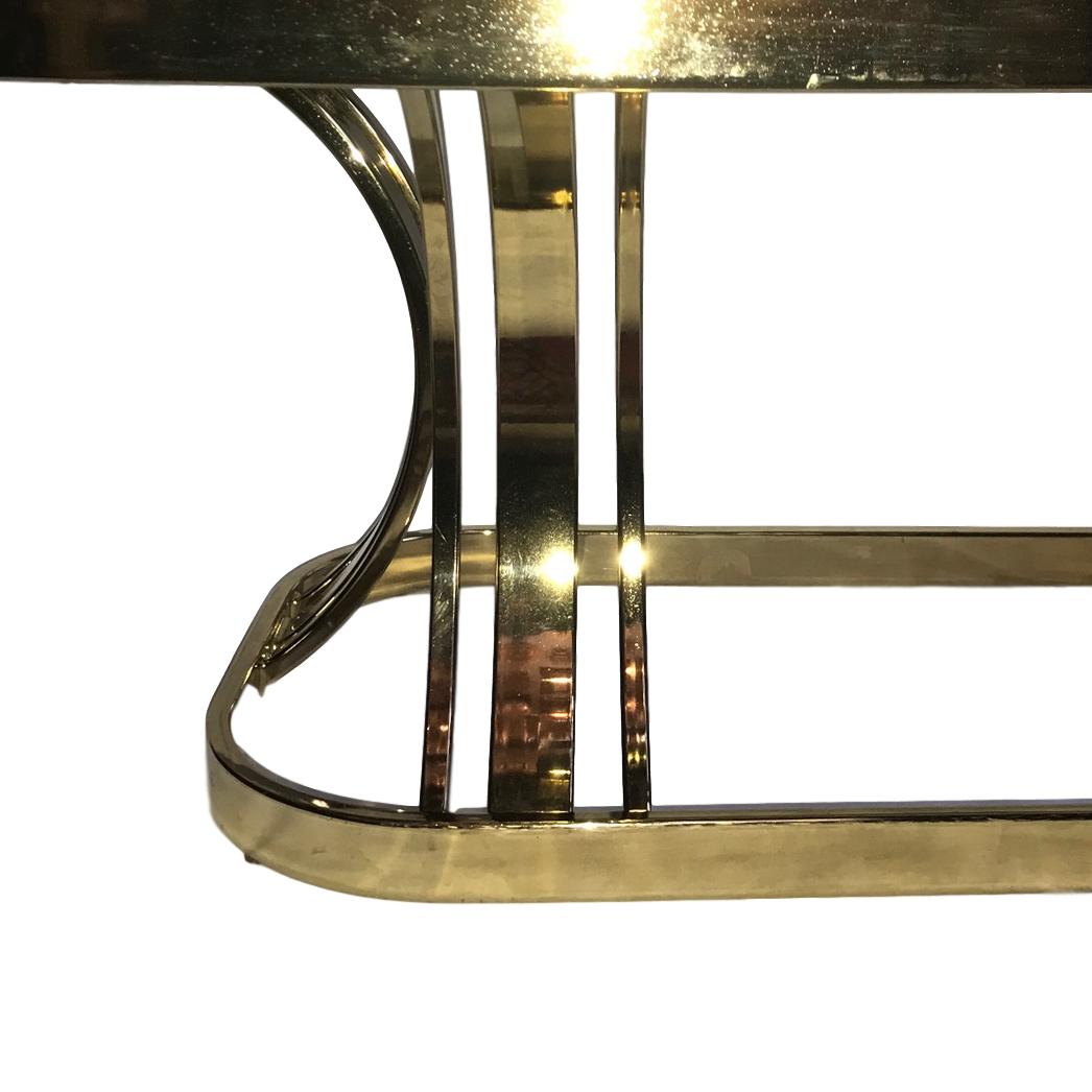 Late 20th Century Moderne Gilt Coffee Table  For Sale