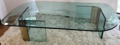 Moderne Gilt Coffee Table with Glass Top