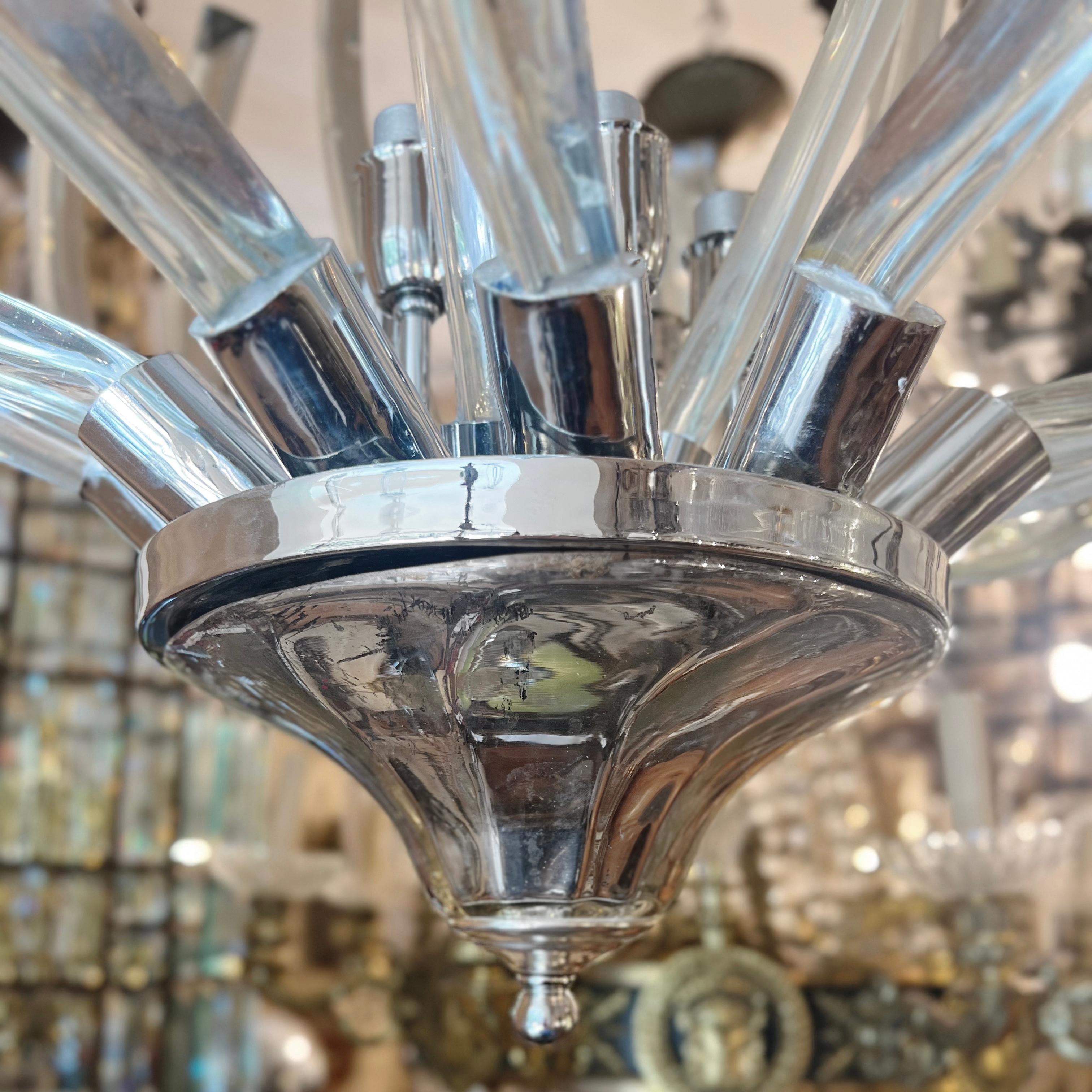 Moderne Glass Light Fixture In Good Condition For Sale In New York, NY