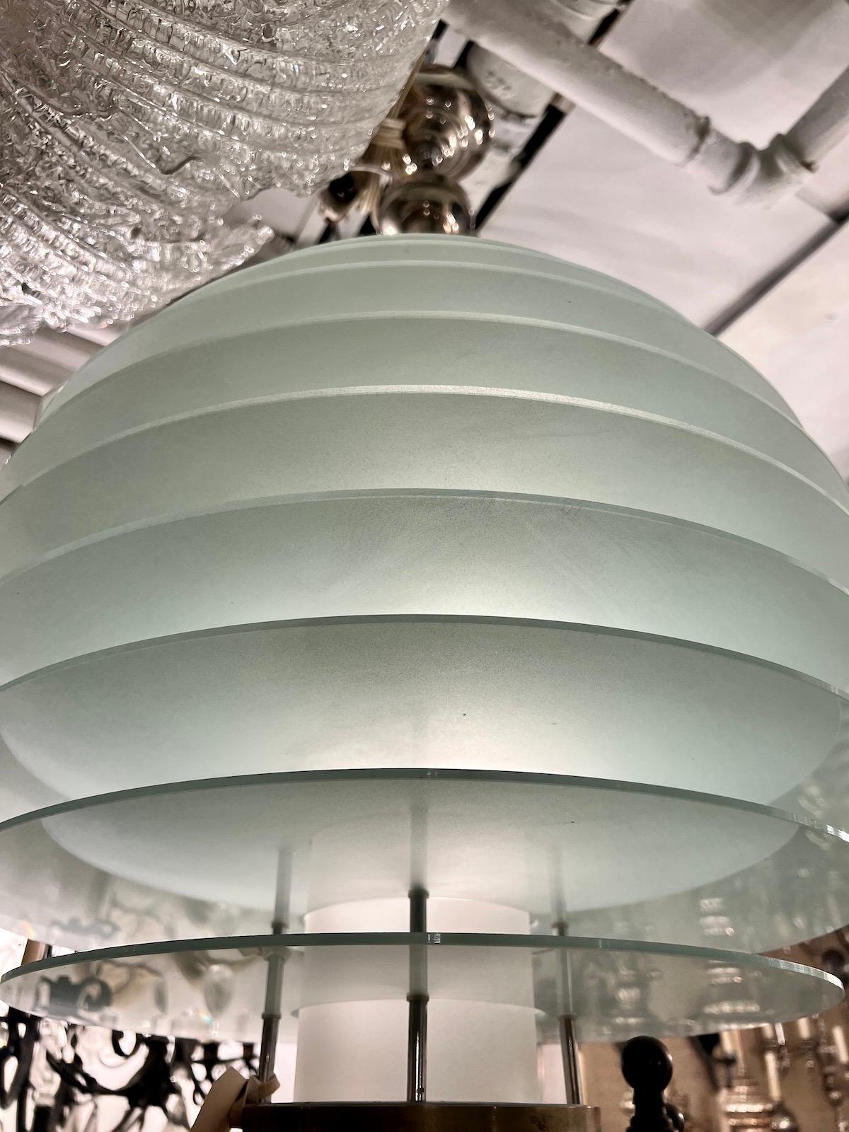 Mid-20th Century Moderne Glass Light Fixture