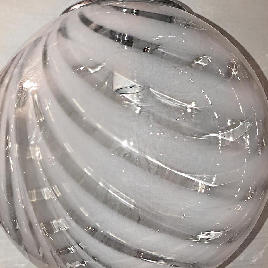 Blown Glass Moderne Glass Light Fixture For Sale