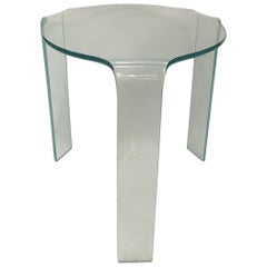 Vintage Moderne Glass Side Table