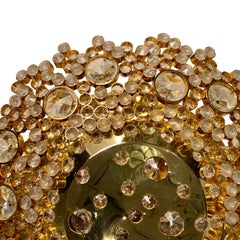 Moderne Inset Crystal Flush-Mount Fixture